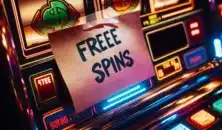 free spins sign on a slot machine