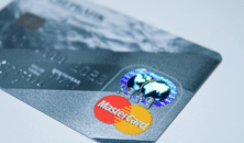 close up image of mastercard credit card