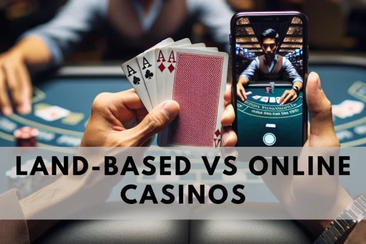 Land vs, Online Casino graphic